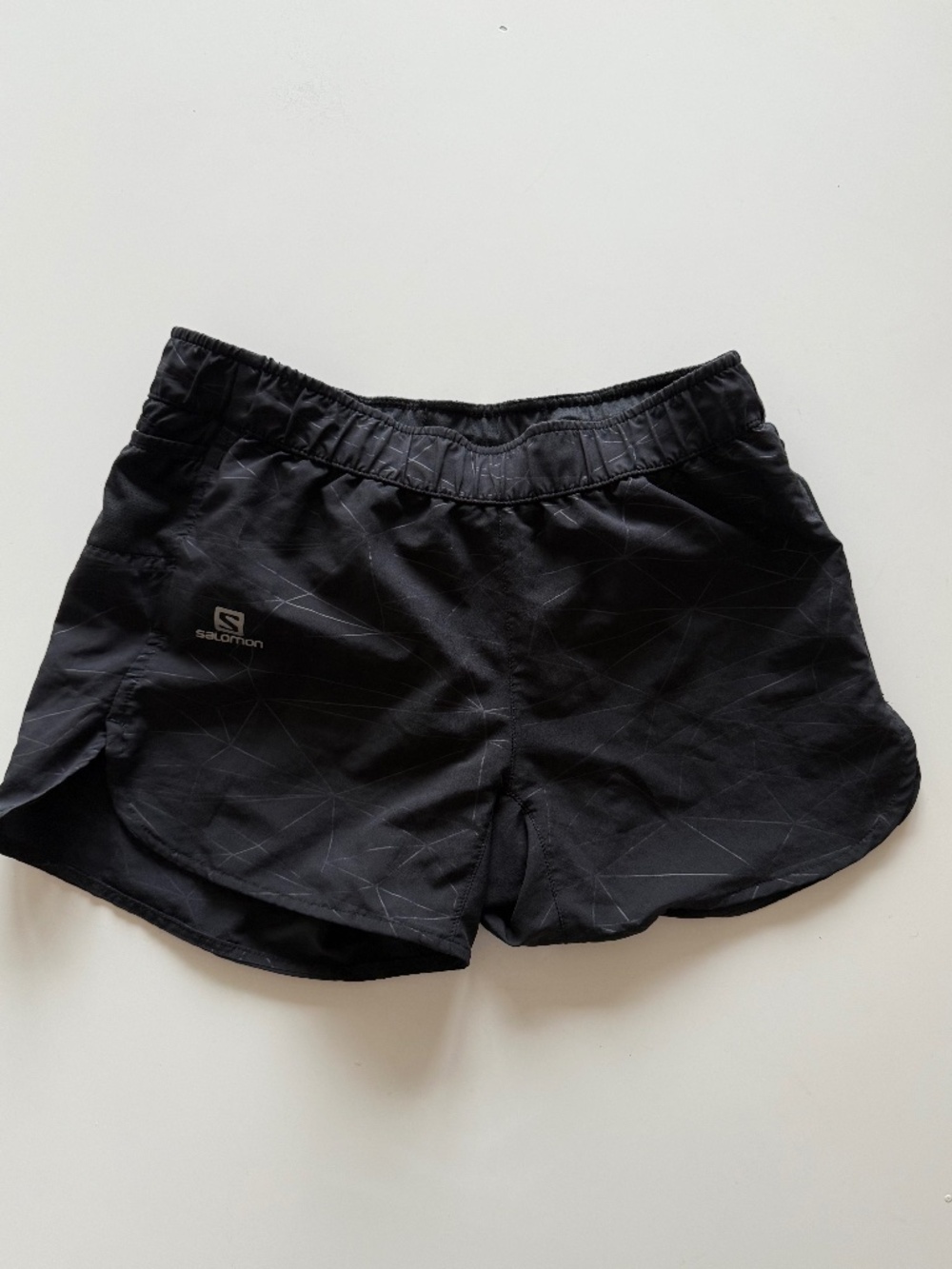 Salomon Black Running Shorts | AdvancedSkin ActiveDry | Zip Pocket | Size XS
